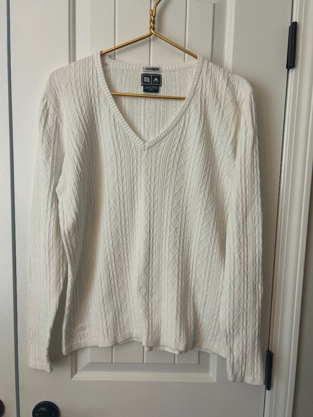 Adidas Climalite Cable-Knit Sweater - Adidas Golf / Sportwear - Large